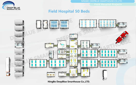المأوى العزلة المتنقلة الميدانية مستشفى نظام وحدات قابلة للطي اللون حسب الطلب