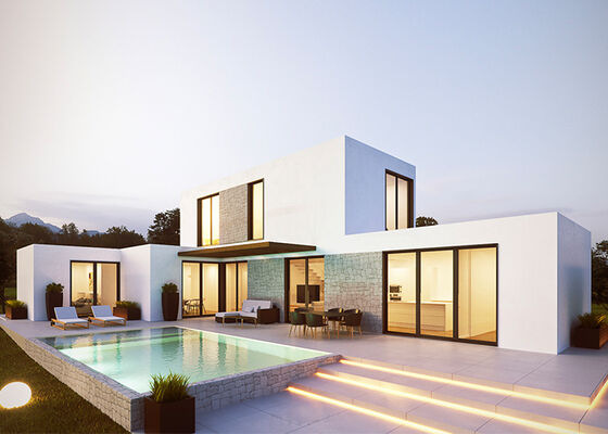 Light Steel Frame Prefabricated House Built | AS/NS Villa Panelized House Kits