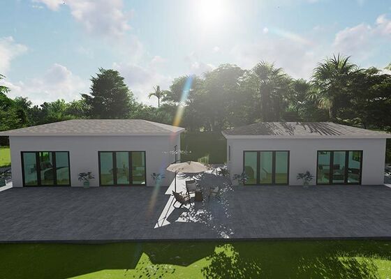 CE Certification Luxury Prefab House Modular Home With Light Stee Frame House Kits