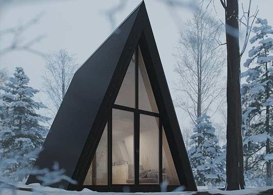 الوحدات الفندقية الجاهزة الخفيفة من الصلب الخفيف A Frame Tiny Building Kitset Homes Nz