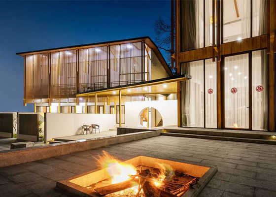 الإطار الفولاذي الخفيف الفندق المجهز المسبق منازل متعددة الأسرة منزلين منازل التجميع السريع