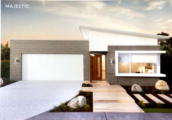 منزل مصنوع من قبل بنية الفولاذ الخفيفة بنجالو مع سبيكة الألومنيوم / نافذة بي في سي