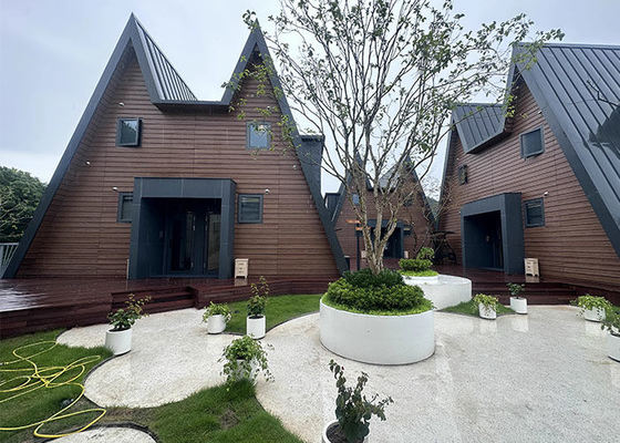 منزل إطار A مسبق الصنع مع مجموعة منازل مصنعة بإطار فولاذي خفيف للتخييم