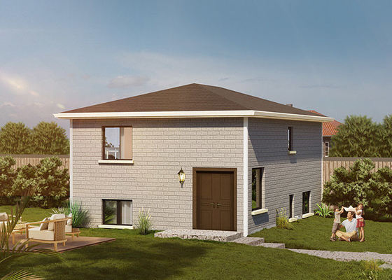 ملجأ طوارئ محمول قابل للتنقل منزل طابق من الفولاذ الخفيف شقة جدتي