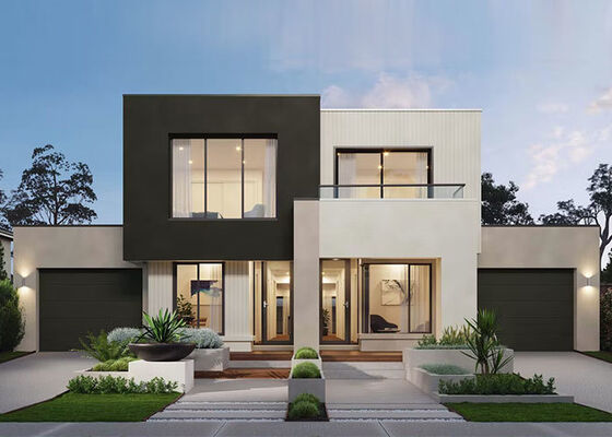 هيكل فولاذي خفيف حديث مخصص شقة منزلية مصنوعة مسبقاً إطار مجموعة وحدات لثلاث غرف نوم