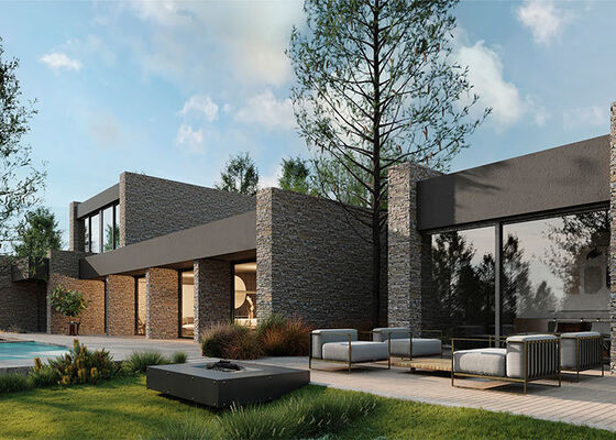 شهادة ICC-ES فاخرة منزل ثنائي الطوابق النموذجي المنزلي الحديث المتحرك المجهز الخفيف Stee