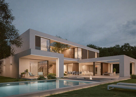 منزل معياري بتصميم عصري، مجموعات منازل جاهزة، مجموعات منازل مسبقة الصنع بمعايير AS/US