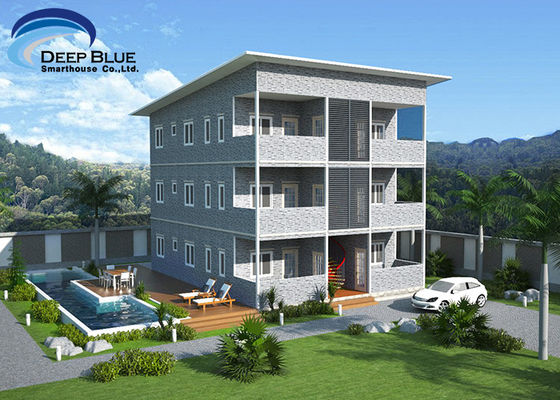 هياكل الإطار الفولاذي الخفيف شقق سكنية جاهزة للعمال | مباني مخصصة للبيع