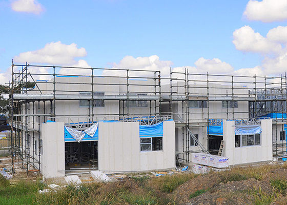 هيكل إطار الفولاذ الخفيف الفيلا الجاهزة الجمع السريع مواد العزل للمنازل القابلة للتخصيص