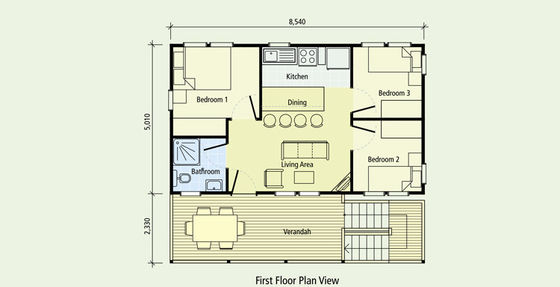 مبنى من الفولاذ الخفيف المعد مسبقاً شاطئ بنجالوس نظرة خشبية منزل خشبي