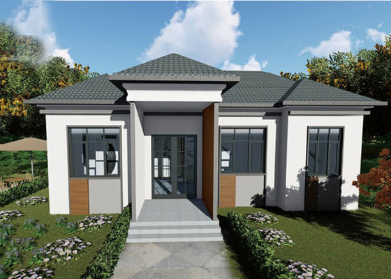 WPC Cladding المنازل المصنعة مسبقًا Cyclone Proof Modern Prefab Home Kits