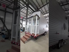 منزل صغير جاهز من الصلب الخفيف في أستراليا على عجلات مع جدار لوح WPC