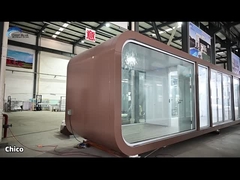 إطار فولاذي خفيف الوزن المباني المعدنية المعدنية المكتب الحديقة مع نوافذ الزجاج المزدوجة