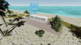 حديقة Stuido Chico Apple Cabin Hawa الجاهزة مع إطار فولاذي خفيف